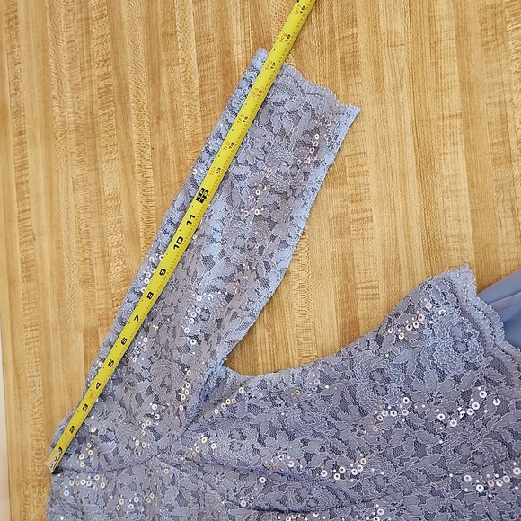 ALEX EVENINGS Long Gown Sequin Lace Bodice & Chifon Skirt, 8P - Picture 10 of 16